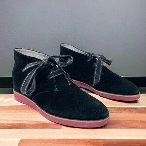 𝅺JOHNSTON & Murphy Black Suede Desert Chukka Lace Up Flex System Boots Size 7